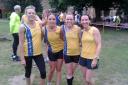 Lillias Griffiths (second from left) with Epsom Oddballs RC in 2013