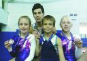 Medal winners: Greg Boosey, Heather Cowell, Harry Leadley and Lucy Elliman