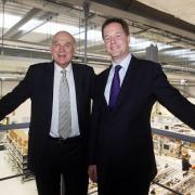 Vince Cable and Nick Clegg tried to show they were at ease in each other's company