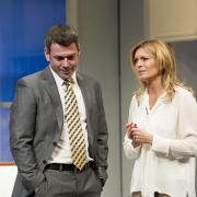 Maverick cop: Detective Superintendent Roy Grace (Gray O'Brien) with Ashley Harper (Tina Hobley) after Michael disappears