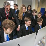 Going strong: Zac Goldsmith visits Richmond Park Academy earlier this year