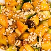Rojak: An eclectic mix of fruit and salad made of tofu, cucumber and pineapple mixed with a spicy, tangy and sweet sauce made with tamarind and palm sugar