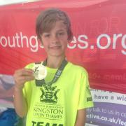 Golden moment: Benny Romberg with his London Youth Games gold