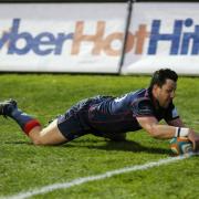 London Scottish score a try in the televised derby clash with Richmond. PRiME Media Images