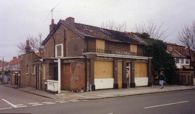 The Duke of Wellington Hampton Hill closed in 1990 after a major fire. It used to be on the corner of Wellington Road and Burtons Road pic Stephen Williams