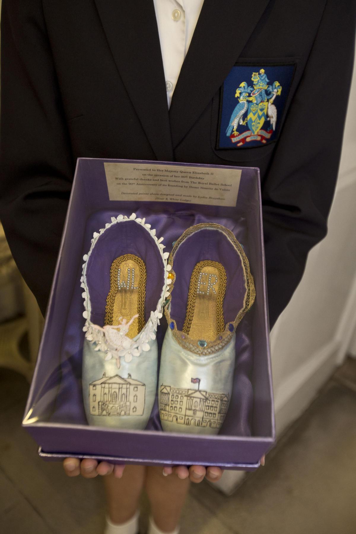 Lydia Brayshaw's pointe shoes for the Queen