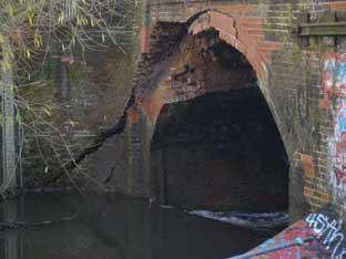 Collapse: Floods washed away foundations of 100-year-old Feltham bridge