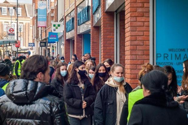 Queues form in south London after shops reopened this week