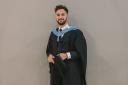 Reporter Berk Uyal graduating after four years at Bournemouth University (NS)