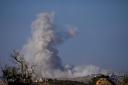Smoke rises following an Israeli airstrike in the Gaza Strip following the resumption of hostilities between Israel and Hamas. (AP Photo/Ariel Schalit)