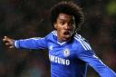 Most important yet: Willian's excellent free-kick in Chelsea's Champion League win over Dynamo Kiev on Wednesday night led to a Stamford Bridge standing ovation for Jose Mourinho
