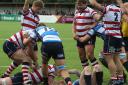 Hat-trick man: Hugo Ellis bagged three tries in the win over Darlington Mowden Park, but the crucial fourth would not come                Pictures: David Whittam