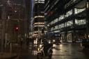 the bustling city life in canary wharf
