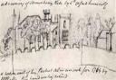 This drawing  by Horace Walpole was unearthed by Ed Harris while researching  a new Botlhs paper. at the Richmond upon Thames Local Studies archive.