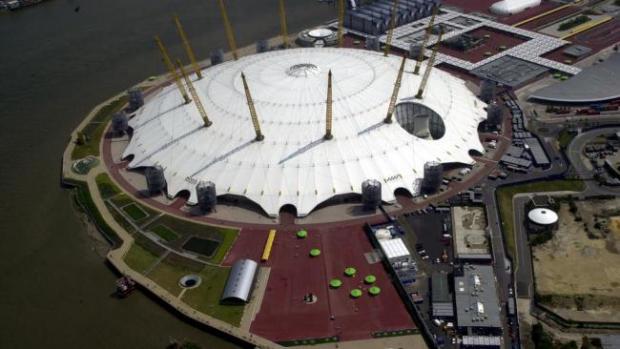 Richmond and Twickenham Times: Storm Eunice 'Shreds' roof of O2 Arena in London. (PA)