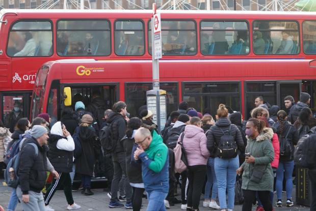 Richmond and Twickenham Times: Queues forb buses are a lot bigger than normal. (PA)