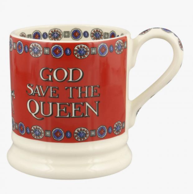 Richmond and Twickenham Times: Queen's Platinum Jubilee God Save The Queen 1/2 Pint Mug (Emma Bridgewater)) 