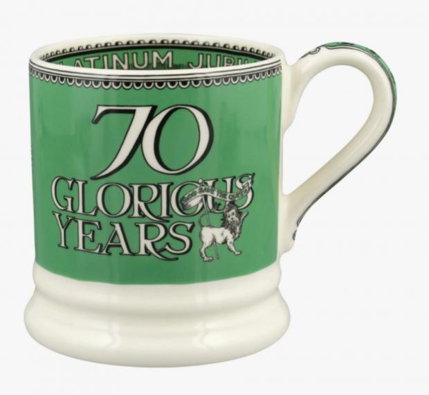 Richmond and Twickenham Times: Queen's Platinum Jubilee 70 Glorious Years 1/2 Pint Mug (Emma Bridgewater