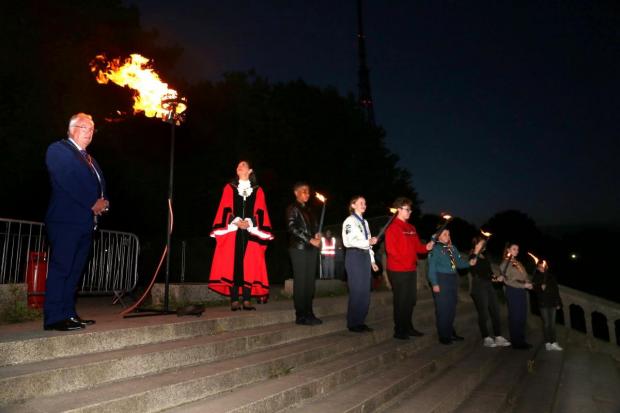 Richmond and Twickenham Times: Bromley was part of over 2,000 beacon lighting events where the torches were simultaneously lit for Her Majesty / Image: Bromley Council