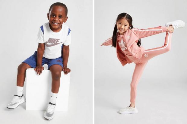 Richmond and Twickenham Times: (Left) Nike Hybrid T-Shirt/Shorts Set and (right) adidas Originals Tri Stripe Tracksuit (JD Sports/Canva)