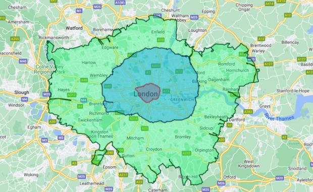 Richmond and Twickenham Times: The ULEZ expansion map (TfL)