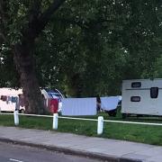 Travellers on Kew Green are being asked to leave, Richmond Council said. Image: LBRUT