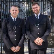 PC Andrew Wienand (right) with fellow Police Bravery Met finalist PC Darren Jenkins