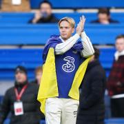 Mykhailo Mudryk is presented to Chelsea fans at Stamford Bridge