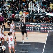 London Lions score against the Leicester Riders  Picture: British Basketball League