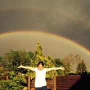 Spooky sky with Double Rainbow (Picture: Tammy Payne)