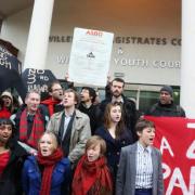 The climate change protestors, who have been on trial for the past week at Willesden Magistrates' Court, were also of entering a security restricted area